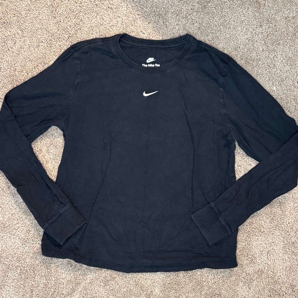 Nike Black Crew Neck Long Sleeve Tee